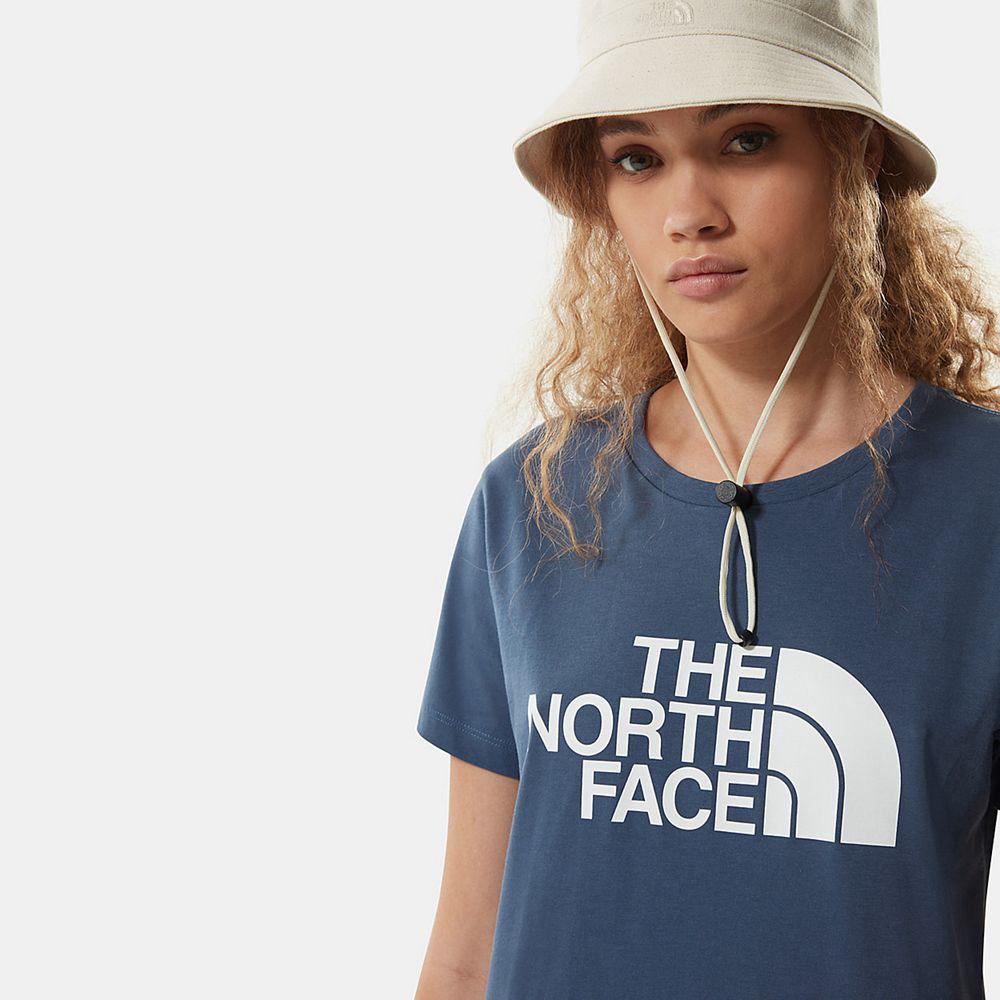 The North Face Easy Γυναικεια T Shirt - Μπλε Σκουρο (NSQF29518)